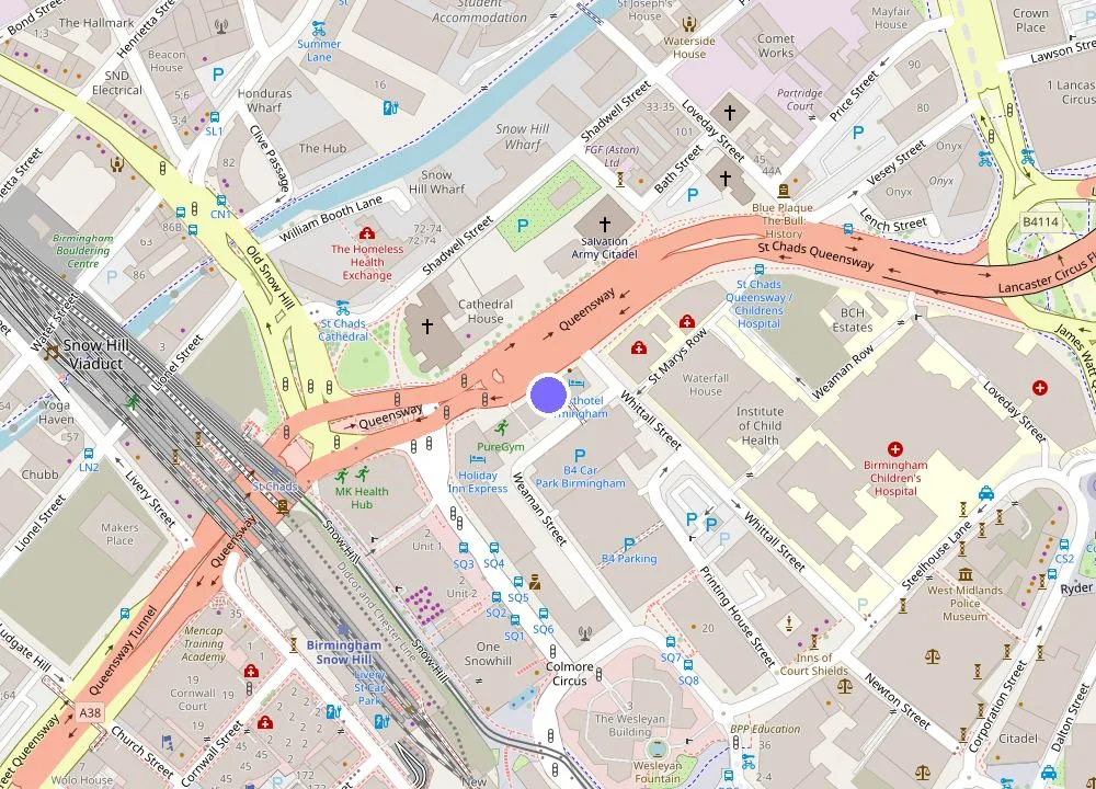 Map: Aparthotel Birmingham